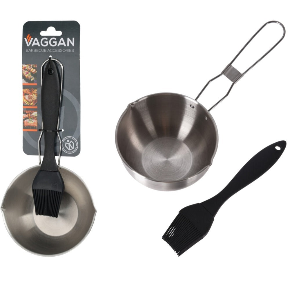 Barbecue Bbq Sauce Pan With Brush