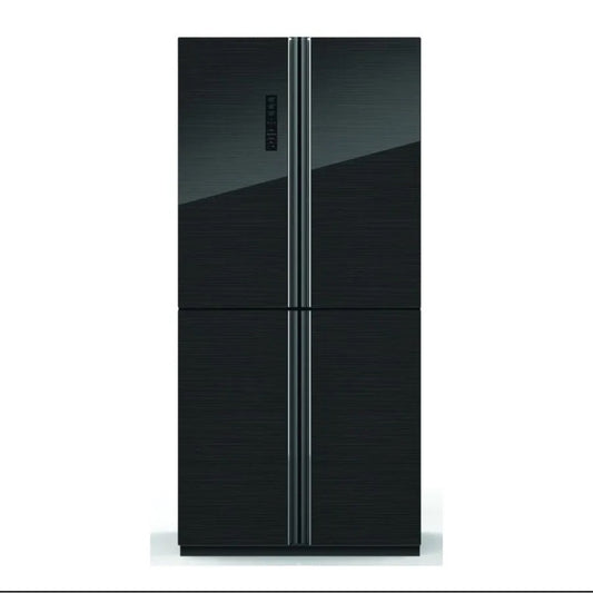 Campomatic, Refrigerator Glass Black 4 Doors Bottom Freezer, Quatro Inverter
