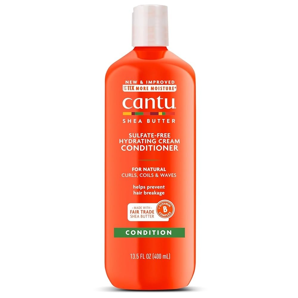 Cantu, Shea Butter For Natural Hair, Sulfate-Free Hydrating Cream Conditioner, 13.5 Fl Oz (400 Ml)