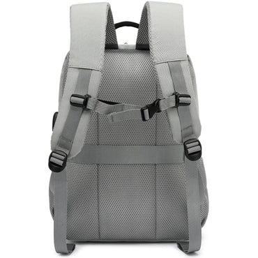 CoolBell, Travel Backpack, Business Laptop Backpack, Water Resistant, College Student Book Bag With Usb Charging Port, Grey
