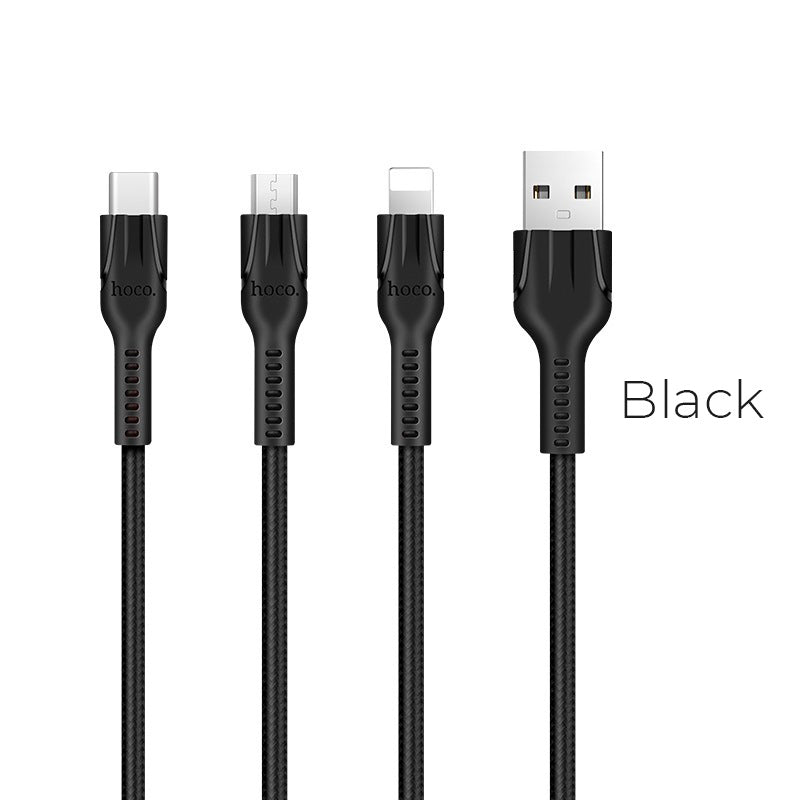 Hoco, U31 Benay 3 In 1 Charging Cable, Available In Different Colors