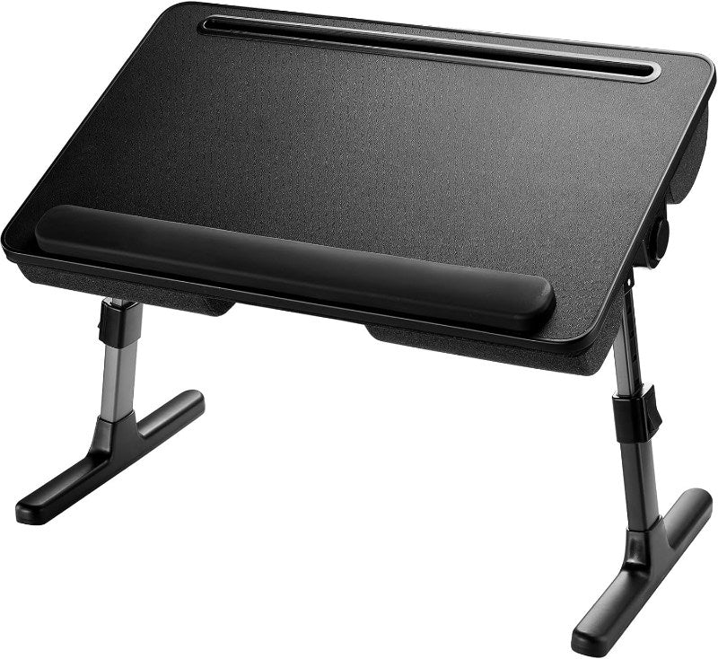 Conq. Laptop Holder K15 Black. Material:Mdf+Pu Leather.Product Size:597*34*(28-37Cm).Four Gear Angles Adjustment