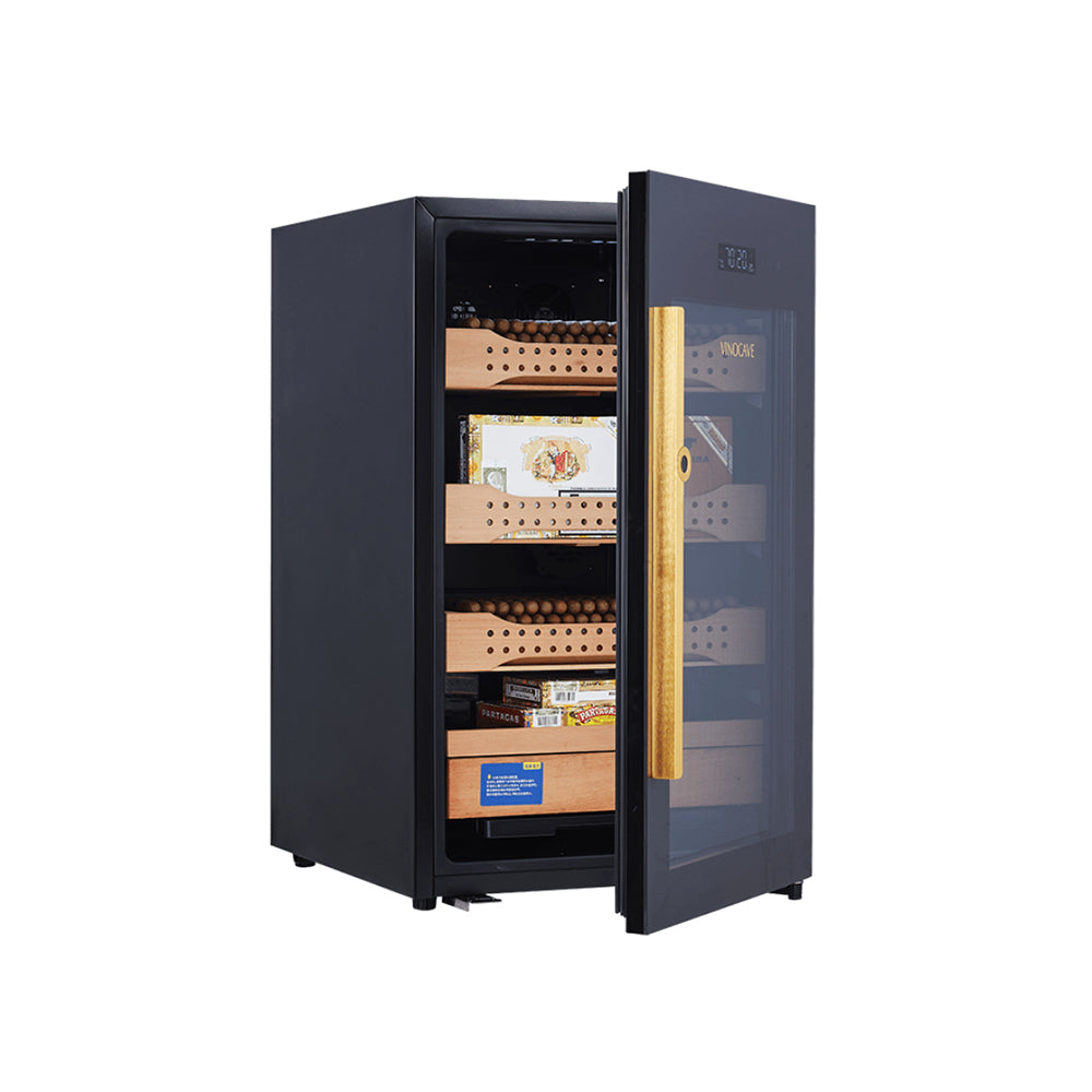 Campomatic High End Cigar Humidor Full Glass Front Design 850 Cigars Capacity, CH850