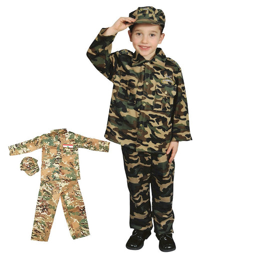 Cool Gift, Halloween & Barbara Costumes - Army, Available in Different Sizes