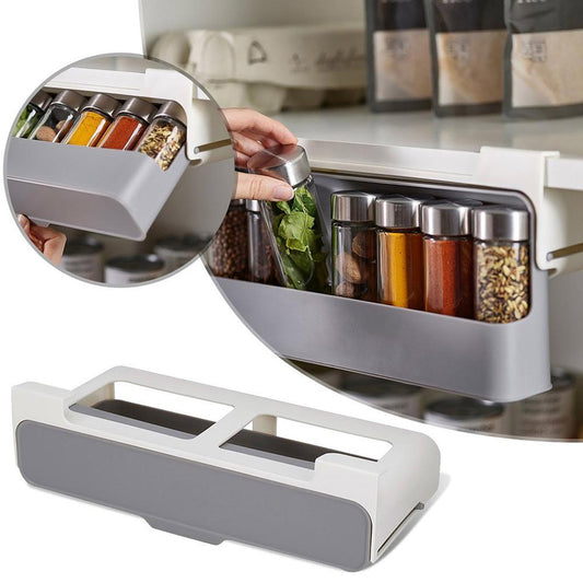 Cool Gift, Under-Shelf Spice Rack, Kitchen Organizer
