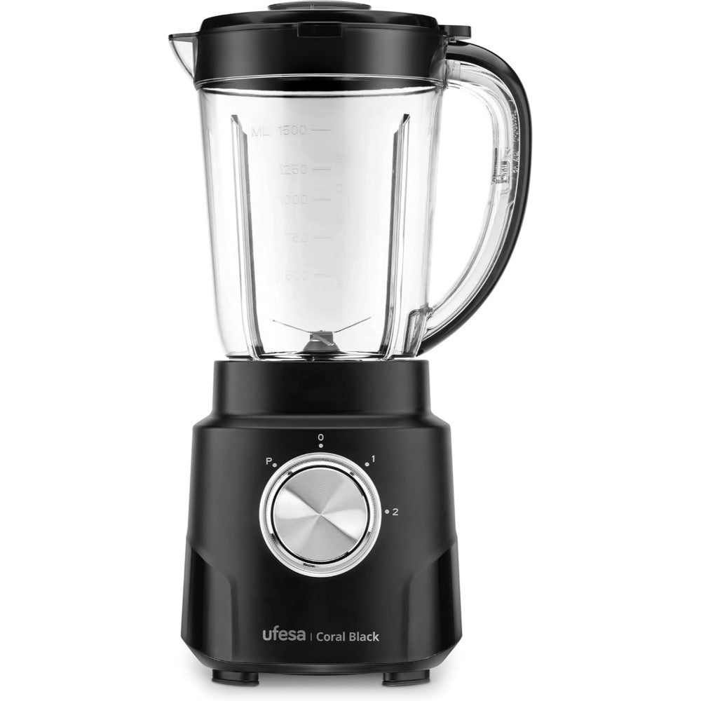 Ufesa, Coral Black Table Blender 600W, 1.5L Plastic Jar