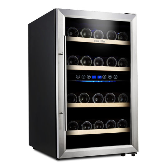 Carillo, wine cooler 45 bottles stainless dual zone