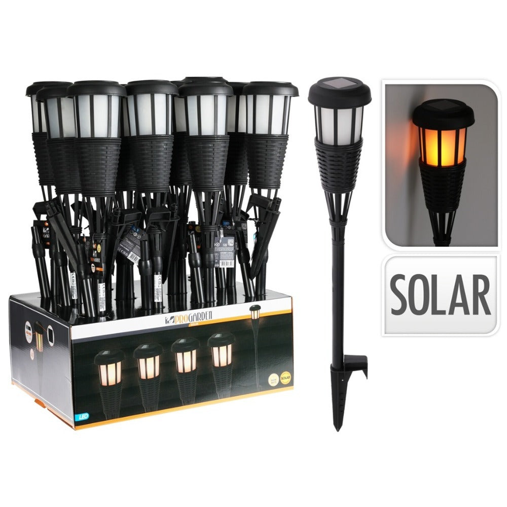 Garden Led Solar Torch Black Flame 95 Cm