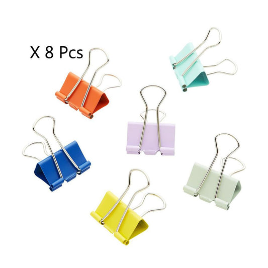 Cool Gift, 8PCS/ Colored Assorted Binder Clips