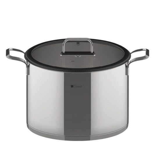 Dorsch, Stock Pot 32Cm Stainless + Glass Lid