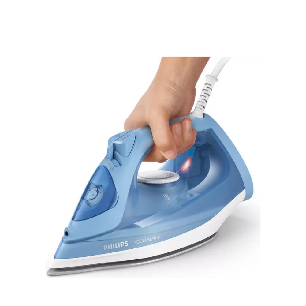 Philips, Steam Iron 3000 Series Ceramic Soleplate 2400W, Blue, DST3020