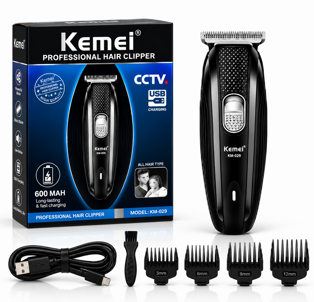 Professional Hair Clipper cordless grooming Kemei KM-5017