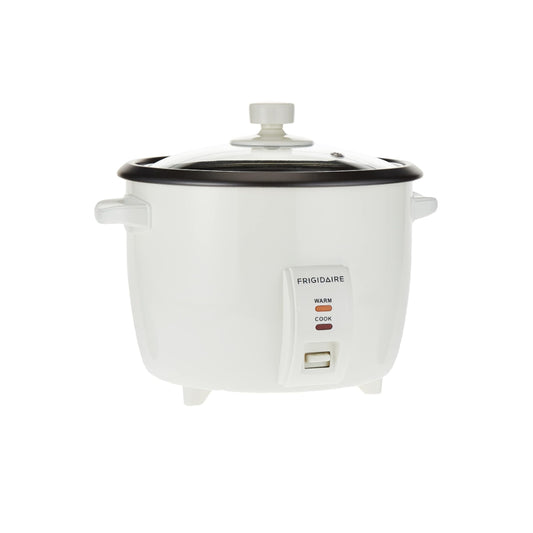 Frigidaire, Rice Cooker With Steamer, 1.8L, 700W, 220V, White, Glass LID, Removable Non-Stick Inner Pot, FD8018S