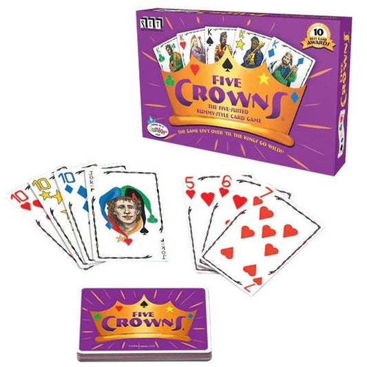 Five Crowns Card Game, Rummy Style, Kids Game, Family Game, Fun Game