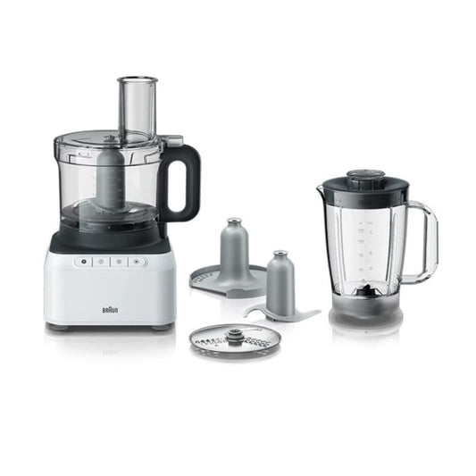 Braun, Food Processor 1.2L Pulse (Turbo) Button, Smooth Speed Control, 2 Speeds, 800W PO-5146, FP3131WH
