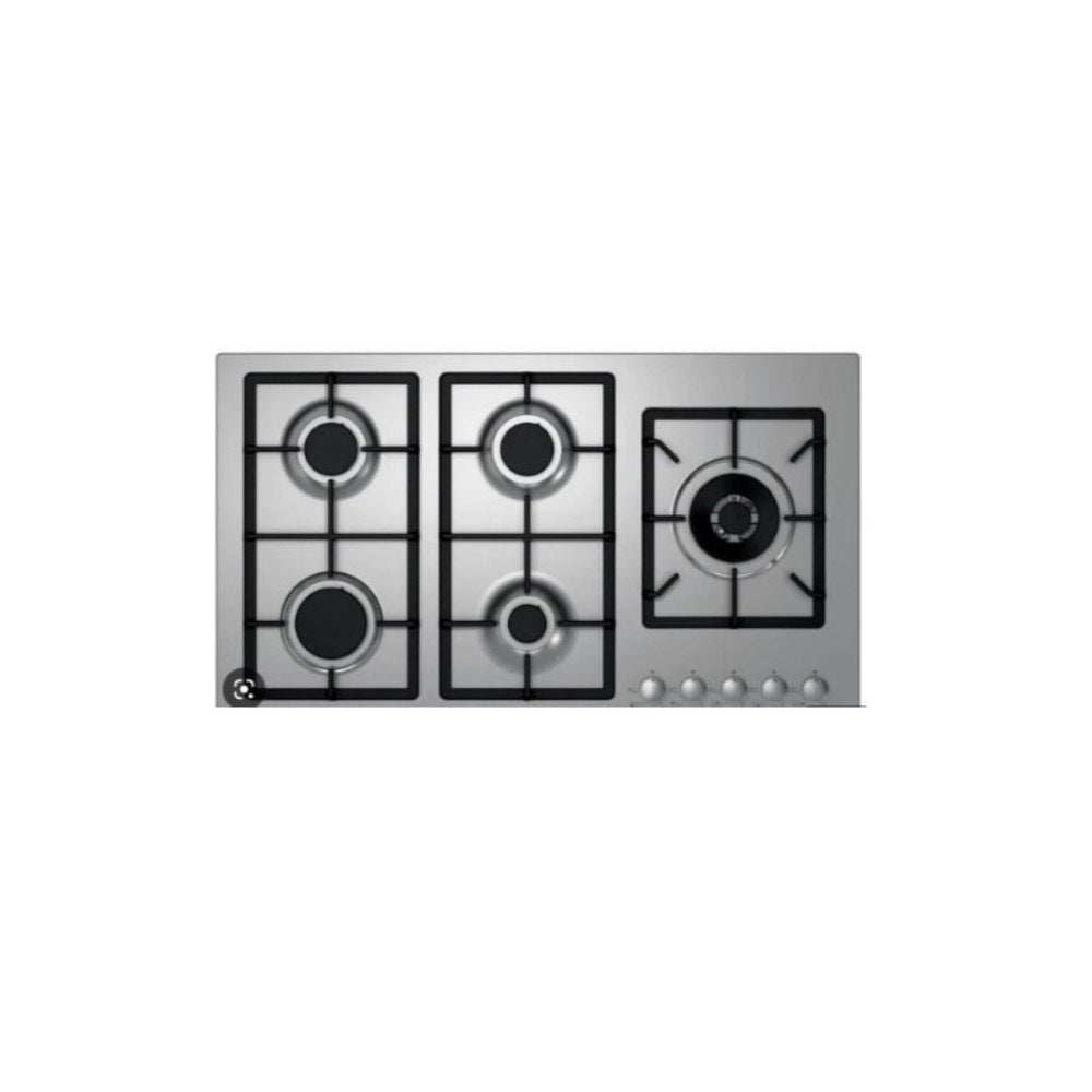 France Built In Hob 90cm, 5Burners (4+1Double) Inox, FRN-FQ905VRGL