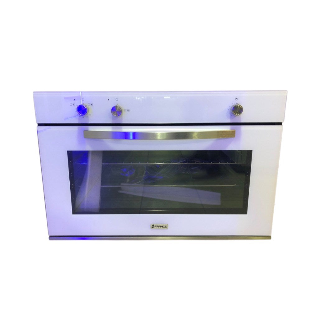 France, Buil In Oven 90Cm Gas/Gas, White (Made In Italy)