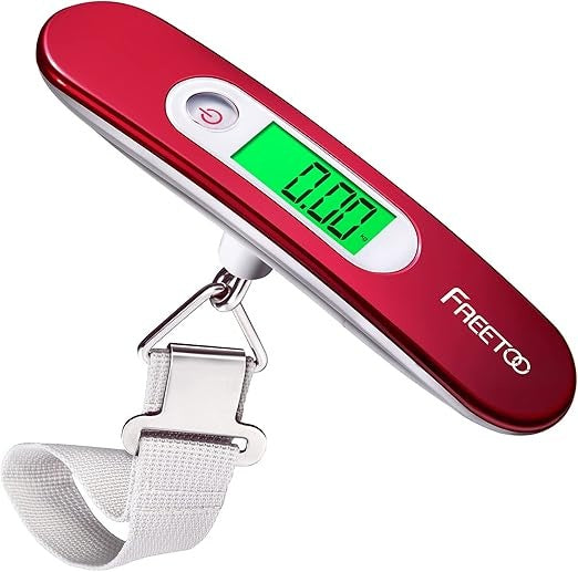 Freetoo, Luggage Scale Portable Digital Hanging Scale For Travel, Suitcase Weight Scale With Superior Piano Lacquer 110 Lb/ 50Kg Capacity, Battery Included