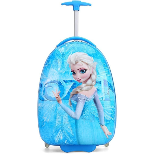 Cusal, Frozen 16 Inch Luggage Hard Side Spinner Suitcase Carry On Luggage Rolling (Blue Princess)