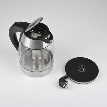 G3Ferrari 1.8L Glass Electric Kettle And Teapot. Automatic Shut-Off Button, Over Heating Protection, 360 Degree Swivel Power Base, LED Blue Light, G10066