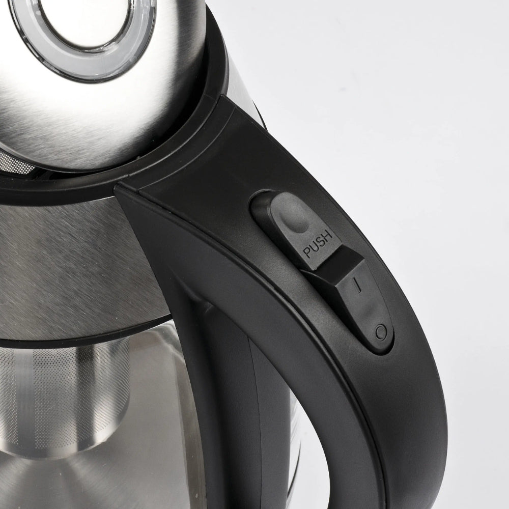 G3Ferrari 1.8L Glass Electric Kettle And Teapot. Automatic Shut-Off Button, Over Heating Protection, 360 Degree Swivel Power Base, LED Blue Light, G10066