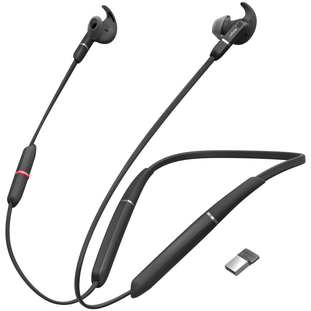 Jabra, Evolve 65E Ms, Link 370A, Neckband Wireless In Ear Neckband