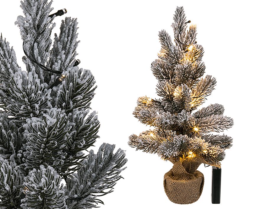 Out Of The Blue, Christmas Tree With Snow, With 20 Warmwhite Led.