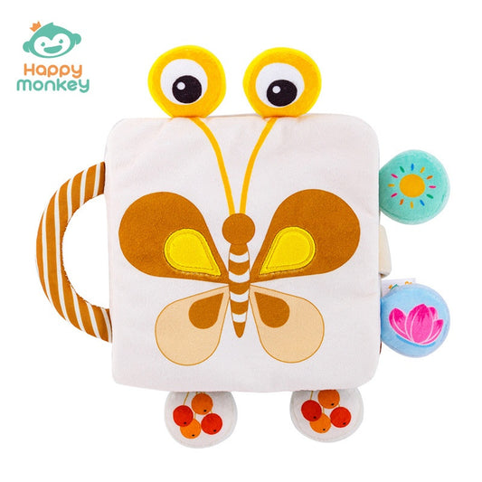 Interactive cloth book with animal bells