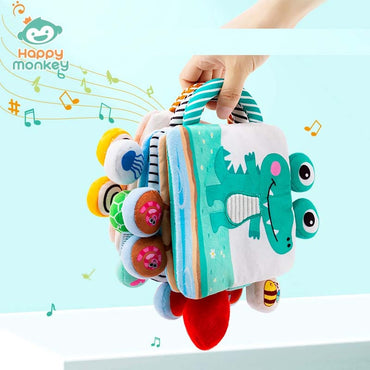 Interactive cloth book with animal bells