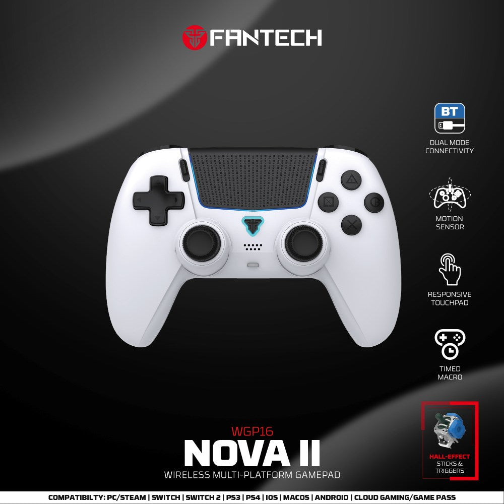 Fantech, Wgp16 Nova Ii Wireless Multi-Platform Gamepad ? Dual Mode, Vibration, Motion Controls, 10H Battery, Available in Different Colors