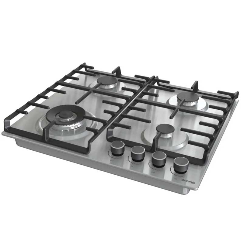 Gorenje,Hob 60 Cm 4 Gas Burners Cast Iron Safety Stainless
