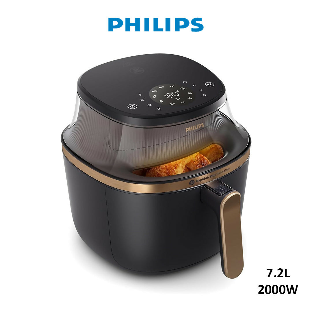 Philips See-Through Airfryer XL 7.2L/1.4KG, 2000W, 16 Functions, 12 Presets NA342/09