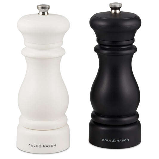 Cole & Mason Southwold Black and White Capstan Mill Set 16cm, H312008