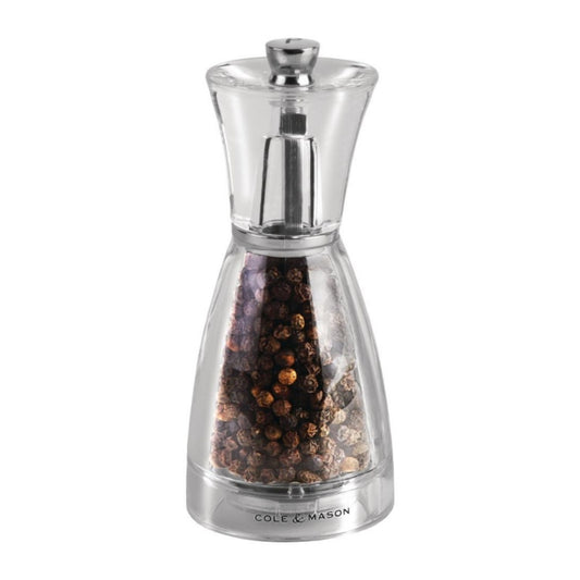 Cole & Mason 575 Clear Acrylic Precision Pepper Mill, 14cm, H35701P