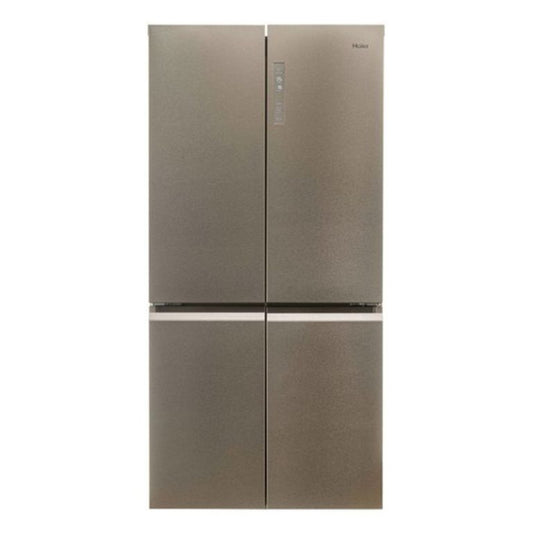 Haier Fridge, No Frost, 4 Doors, LED Display, Inverter, Stainless Steel - HxWxD: 190.5x90.8x74.8cm