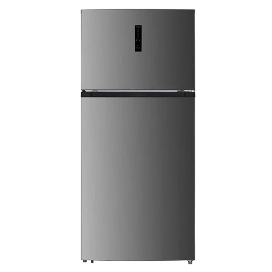 Haier Fridge Top Mount, Inverter, Electronic Temprature Control, Twist Ice Maker, Large Crisper Drawer With Humidity, Inox, HAE-HRF850VN