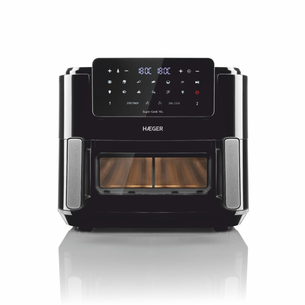 Haeger Digital Air Fryer Super Cook 10L, 2 Drawers, AF-D10.010A