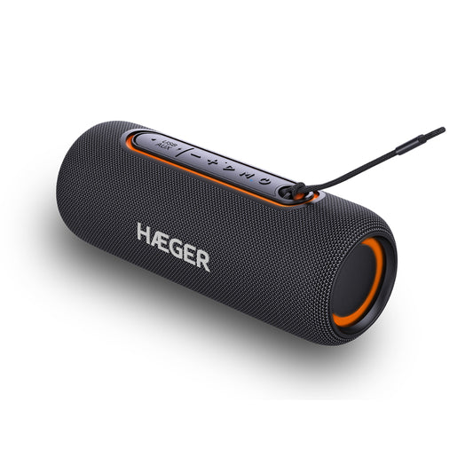Haeger Portable Bluetooth Speaker Light Boom – 3H Battery Life, IPX5, SP-10W.003A