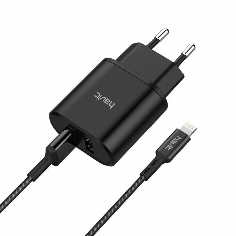 Havit, Wall Charger With Cable Lightning, Hv-St822, Black