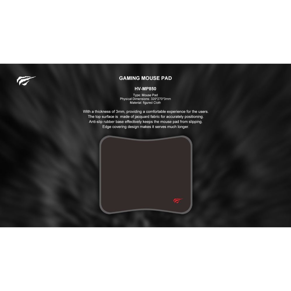 Havit, Gaming Mousepad, Mp850, Black
