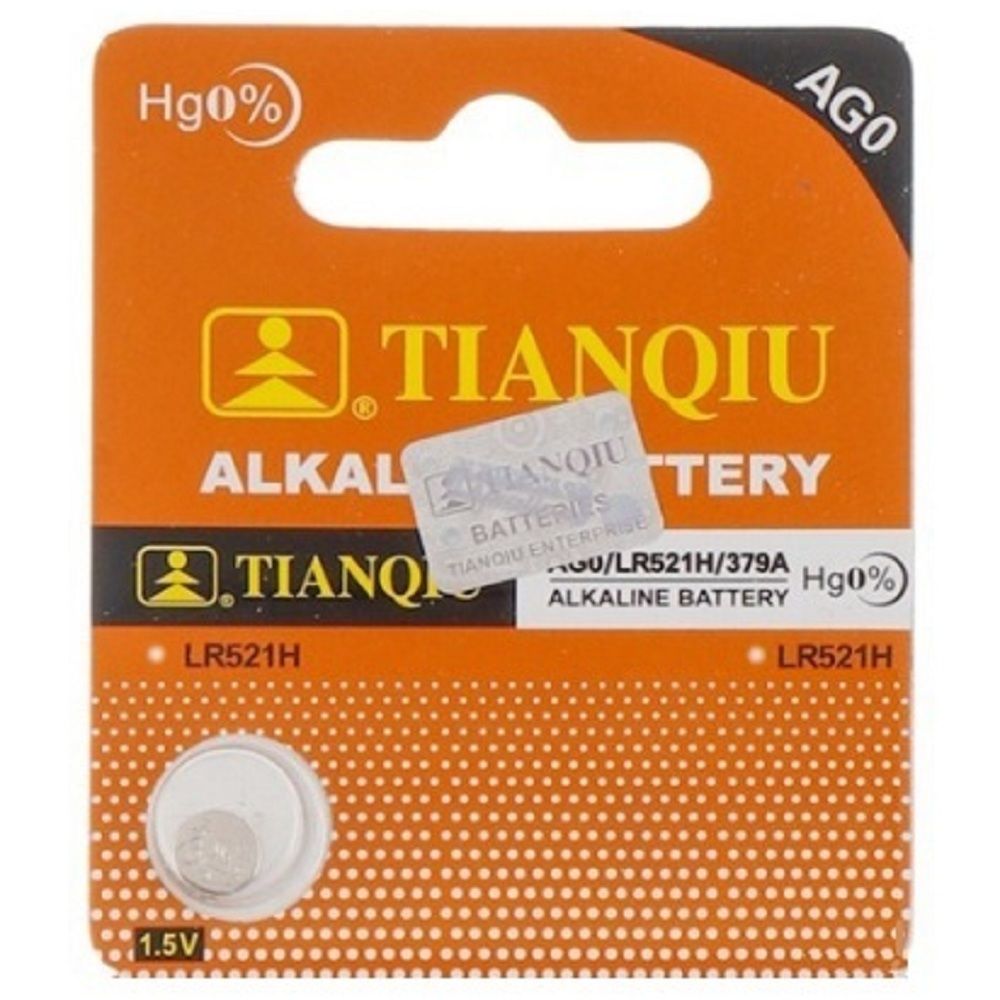 Tianqiu, Alkaline Button Cell Battery 1.5 Volt for Watches, Cameras AG0 Pack of 10 - 379