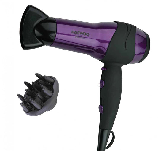 Daewoo, Hair Dryer 2200 Watt with Concentrator and Diffuser - DHD7025