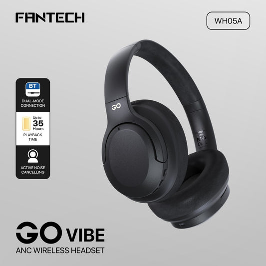 Fantech,wh05A Go Vibe: Bluetooth, - Active Noise Cancelling (Anc) Wireless Headset