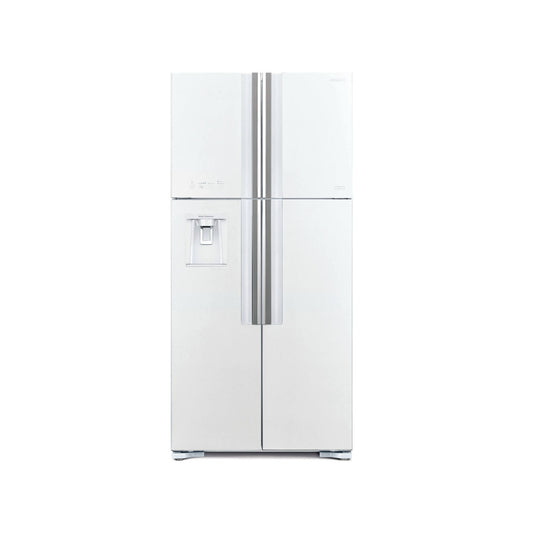Hitachi Top Mount 760L Gross 4 Doors Premium Refrigerator, Inverter Compressor, with Water Dispenser, Glass White, RW760PK7GPW