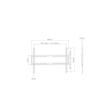 Holmios, Fixed TV Wall Mount Stand, 37' - 70', Black, HOL-500055009