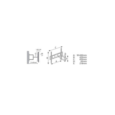 Holmios, Full-Motion TV Wall Mount, 32'- 70', HOL-500055013