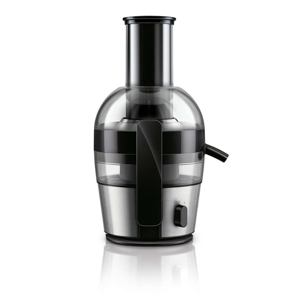 Philips, Viva Juicer Aluminum, Easy To Clean, 700W Metal Aluminum, 1Speed XL 75 Mm Feeding Tube Innovative( Quick Clean), HR1863/00