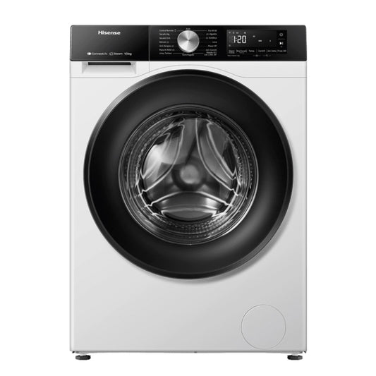 Hisense Front Load Washer Dryer 9Kg, 6Kg, 1400RPM, Inverter Motor, Jet Eash, Steam, White, HSN-WD3S9043BW