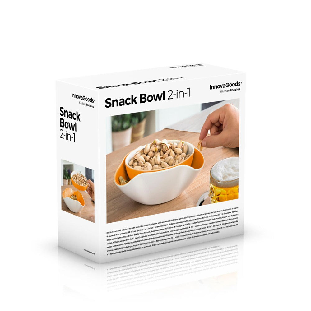 InnovaGoods, 2-In-1 Snack Bowl 2 Pieces, V0101112