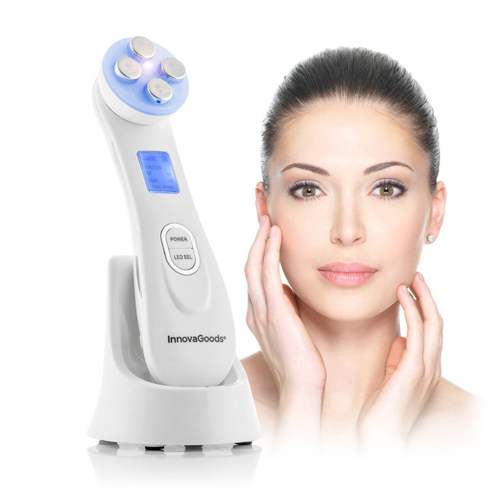 InnovaGoods, Facial Massager With Radiofrequency, Phototherapy And Electrostimulation Wace, V0103440
